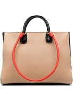 Ferragamo sac cabas Gancio en cuir - Tons neutres