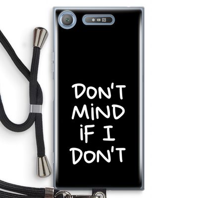 Don't Mind: Sony Xperia XZ1 Transparant Hoesje met koord