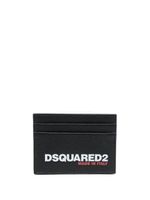 DSQUARED2 porte-cartes en cuir à logo imprimé - Noir - thumbnail