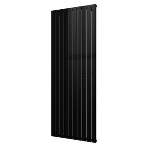 Designradiator Plieger Cavallino Retto Enkel 1666 Watt Middenaansluiting 200x75,4 cm Zwart