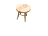 Teak houten kruk klein - Eurofleur aanbieding