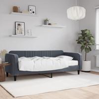 Slaapbank met matras 90x200 cm fluweel donkergrijs