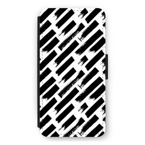 Zwarte vegen: iPhone 11 Flip Hoesje