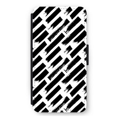 Zwarte vegen: iPhone 11 Flip Hoesje