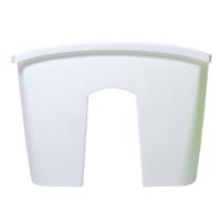 Prosperplast Plantenbak - railing - kunststof - 58 cm - parel wit   -