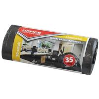 OFFICE products vuilniszak, HDPE, 63 micron, 35 liter, zwart, rol van 50 stuks