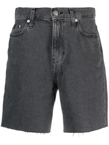 Calvin Klein Jeans short en jean à taille haute - Noir