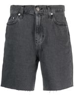 Calvin Klein Jeans short en jean à taille haute - Noir