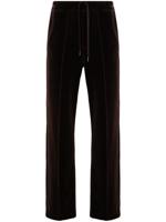 TOM FORD pantalon de jogging droit monogrammé en velours - Marron - thumbnail