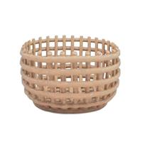 Mand keramiek klein - beige - ø13.5x17 cm Mand keramiek klein - beige - ø13.5x17 cm
