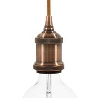 Industriele e27 fitting design vintage koper design ring