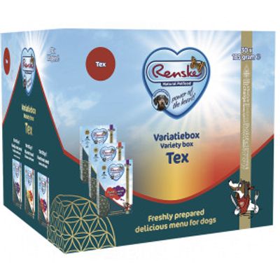 Renske Variatiebox Tex vers bereid natvoer hond (tetrapak) 2 trays (60 x 185 g)
