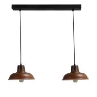 Masterlight Landelijke eettafellampIndustria 2x26 2-lichts bruin met zwart - 2045-25-06-S-70-2