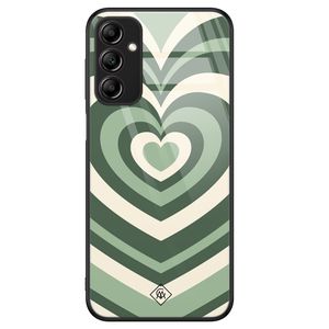 Samsung Galaxy A14 glazen hardcase - Hart swirl groen