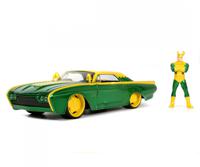 Marvel Diecast Model 1/24 Ford Thunderbird Loki - thumbnail