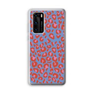 Leopard blue: Huawei P40 Transparant Hoesje