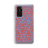 Leopard blue: Huawei P40 Transparant Hoesje