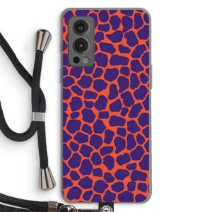 Purple Giraffe: OnePlus Nord 2 5G Transparant Hoesje met koord