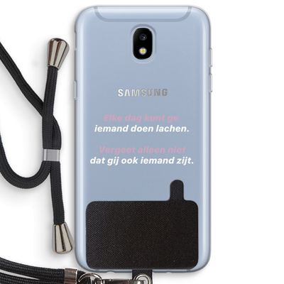 gij zijt ook iemand: Samsung Galaxy J5 (2017) Transparant Hoesje met koord