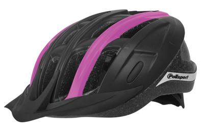 Pol Isport ride in fietshelm l 58-62cm zwart/fuchsia