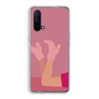 Pink boots: OnePlus Nord CE 5G Transparant Hoesje