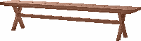 WOOOD Picknickbank 'Delta' 220cm, kleur Terra