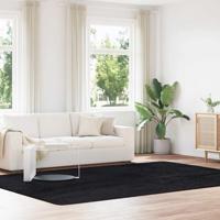 Hoogpolig vloerkleed NAVARRA 240x340 cm polyester zwart
