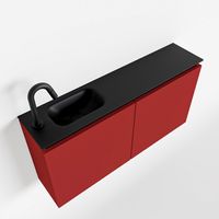 Toiletmeubel Mondiaz Ture | 100 cm | Meubelkleur Fire | Eden wastafel Urban Links | 1 kraangat