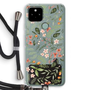 Sweet little flowers: Pixel 5 Transparant Hoesje met koord