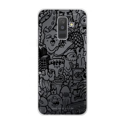 Vexx Black Mixtape: Samsung Galaxy A6 Plus (2018) Transparant Hoesje