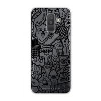 Vexx Black Mixtape: Samsung Galaxy A6 Plus (2018) Transparant Hoesje