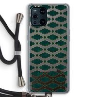 Moroccan tiles: Oppo Find X3 Transparant Hoesje met koord