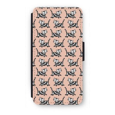 Zwarte poes: iPhone 8 Plus Flip Hoesje
