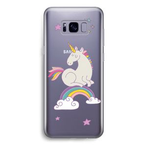 Regenboog eenhoorn: Samsung Galaxy S8 Transparant Hoesje