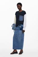 T-shirt met denimzak Botter - BLACK - M