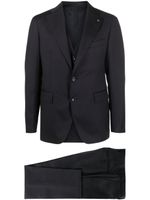 Tagliatore single-breasted three-piece suit - Bleu - thumbnail