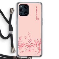 Love is in the air: Oppo Find X3 Pro Transparant Hoesje met koord