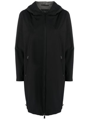 Herno manteau zippé à capuche - Noir