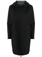 Herno manteau zippé à capuche - Noir