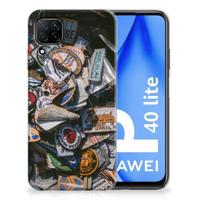 Huawei P40 Lite | Siliconen hoesje | met foto Badges