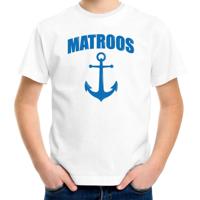 Matroos met anker print - verkleed t-shirt - wit - voor kinderen - maritiem