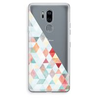 Gekleurde driehoekjes pastel: LG G7 Thinq Transparant Hoesje