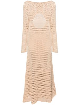 Semicouture robe en maille ajourée - Tons neutres