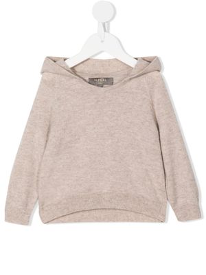N.PEAL KIDS hoodie en cachemire - Marron