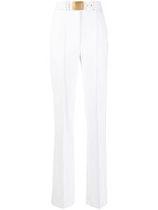 Elisabetta Franchi pantalon de tailleur à taille haute - Blanc