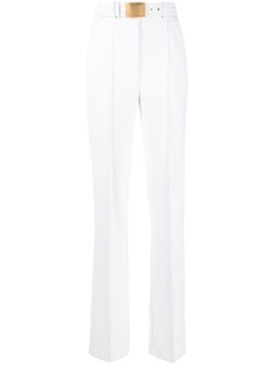 Elisabetta Franchi pantalon de tailleur à taille haute - Blanc
