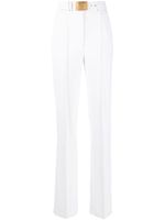 Elisabetta Franchi pantalon de tailleur à taille haute - Blanc