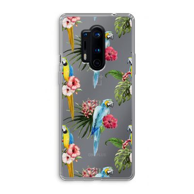 Kleurrijke papegaaien: OnePlus 8 Pro Transparant Hoesje