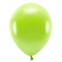 100x Lichtgroene/limegroene ballonnen 26 cm eco/biologisch afbreekbaar - thumbnail