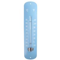 Esschert design thermometer - voor binnen en buiten - lichtblauw - 30 x 7 cm - Celsius/fahrenheit - thumbnail